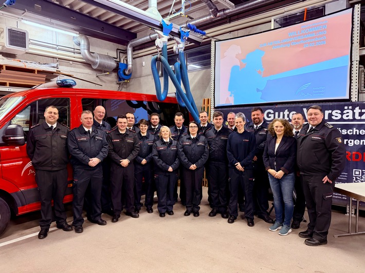 FW Weinheim: Einsatzreiches Jahr für die Abteilung Oberflockenbach - Abteilung wählt Amtsträger und ehrt langjährige Mitglieder