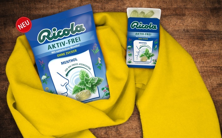 Ricola AKTIV-FREI - für ein freies Atemgefühl. Weiterer Text über ots und www.presseportal.de/nr/57777 / Die Verwendung dieses Bildes ist für redaktionelle Zwecke honorarfrei. Veröffentlichung bitte unter Quellenangabe: "obs/Ricola"