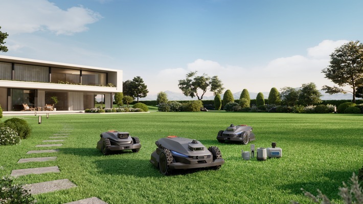 Die neue Mähroboter-Generation von Sunseeker mit Wärmebildkamera, EdgeZero-Kantenschnitt und Smart-Garden-Zubehör, vorgestellt auf der IFA 2026 in Berlin / Weiterer Text über ots und www.presseportal.de/nr/183264 / Die Verwendung dieses Bildes für redaktionelle Zwecke ist unter Beachtung aller mitgeteilten Nutzungsbedingungen zulässig und dann auch honorarfrei. Veröffentlichung ausschließlich mit Bildrechte-Hinweis.