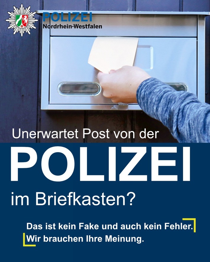 POL-HA: Innenminister Herbert Reul, Oberbürgermeister Dennis Rehbein und Polizeipräsidentin Ursula Tomahogh rufen zur Teilnahme auf: 20.000 Menschen in NRW erhalten Post zur Sicherheitsbefragung