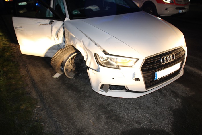 POL-BI: Unfall in einer Autobahnbaustelle