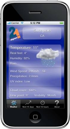 Dank einer neuen App haben iPhone-User den Wetterbericht immer live dabei / Wo immer sich der iPhone-User befindet, die App lokalisiert die Position und liefert Prognosen auf 15 Tage