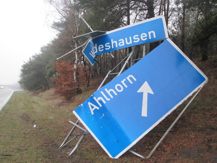 POL-DEL: Autobahnpolizei Ahlhorn: Verkehrsunfall auf der Autobahn 1 in Wildeshausen