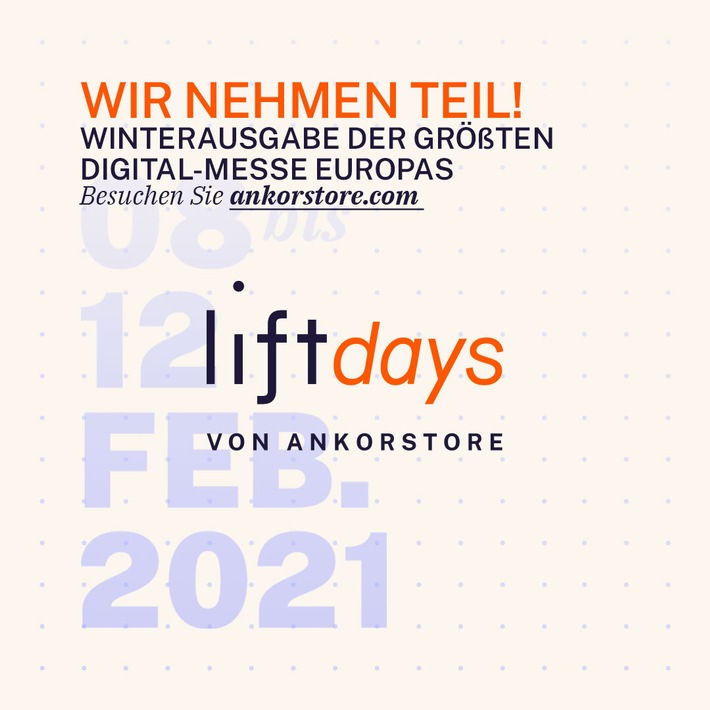 Nach großem Erfolg der ersten "liftdays": Ankorstore setzt virtuelle Messe für Einzelhändler und Marken fort