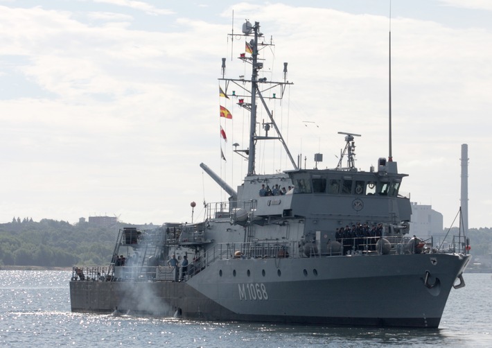 Zurück im Heimathafen - Das Minenjagdboot &quot;Datteln&quot; kehrt aus NATO-Einsatz zurück