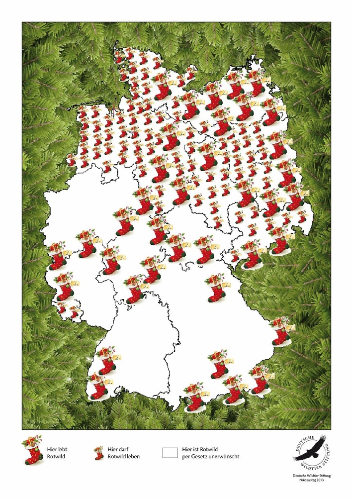 Freie Fahrt für Weihnachtsmänner nur mit Rentieren! / Deutsche Wildtier Stiftung: Geschenkelieferung per Rothirsch wäre bundesweit unmöglich