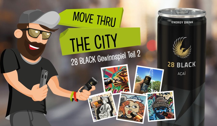 28 BLACK Gewinnspiel &quot;Move thru the City&quot; geht in die nächste Runde / Mit 28 BLACK auf Motivjagd durch die Stadt (FOTO)