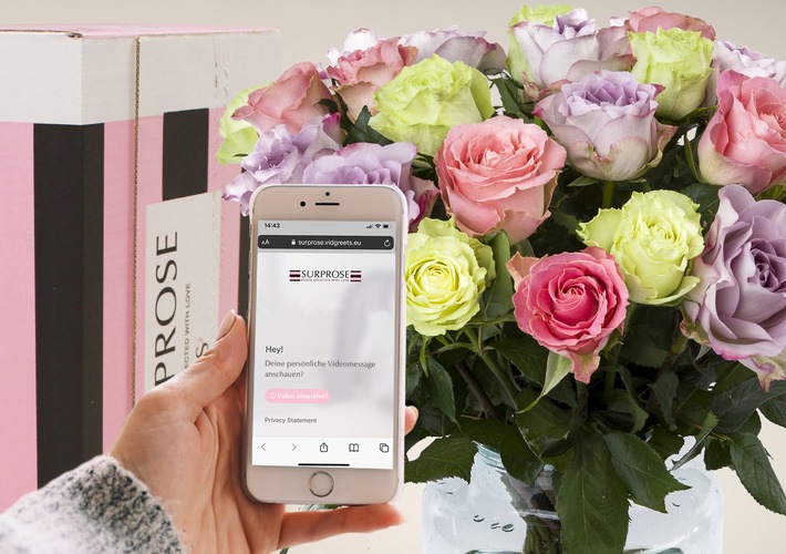 Niederländisches Start-up ist das erste, das eine persönliche Videobotschaft mit einer Rosenbestellung anbietet
