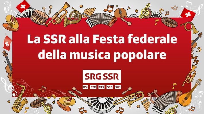 La SSR è partner mediatico della Festa federale della musica popolare di Bellinzona