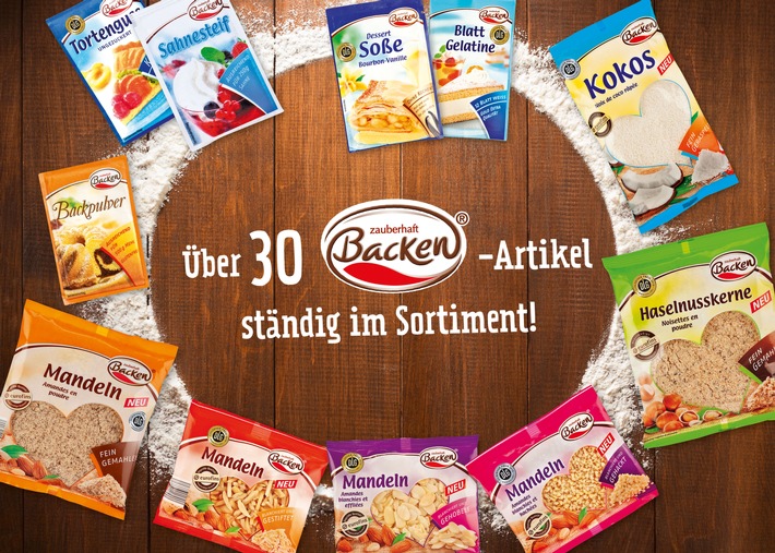NORMA: Das große Backen kann jetzt beginnen - am besten mit der Eigenmarke "Zauberhaft Backen" zum Niedrigpreis / Lebensmittel-Discounter bringt für die Kunden wieder hochwertige Backzutaten ins Regal