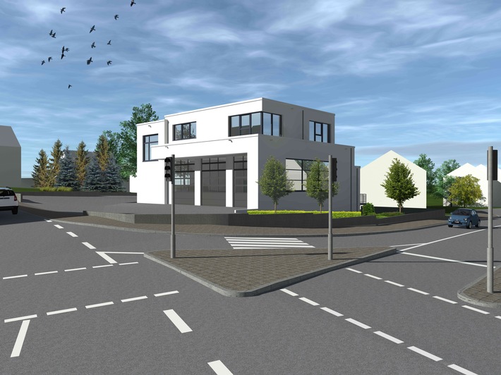 FW-GL: Richtfest für das neue Feuerwehrhaus im Stadtteil Schildgen