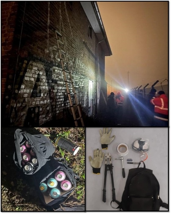 BPOL NRW: Der Lack hat sie verraten: Graffitisprayer auf frischer Tat gestellt - Bundespolizei fertigt Strafanzeige