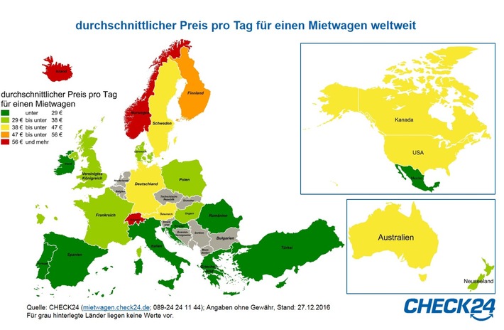 Spanien-Urlauber buchen am häufigsten Mietwagen