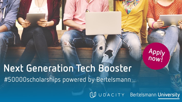 &quot;Next Generation Tech Booster&quot;: Bertelsmann vergibt weitere 50.000 Tech &amp; Data-Stipendien