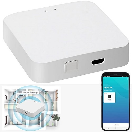 Bluetooth-kompatible Geräte weltweit steuern: Luminea Home Control WLAN-Gateway mit Bluetooth-Mesh für ELESION- und Smart-Life-Geräte