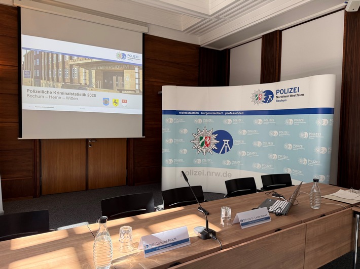 POL-BO: Rückgang der Gesamtkriminalität: Polizeiliche Kriminalstatistik 2025 für Bochum, Herne und Witten