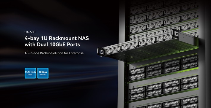 TerraMaster bringt integrierten Backup-Server U4-500 BBS auf den Markt / Kompakte und 10GbE-Backup-Lösung für kleine und mittelständische Unternehmen