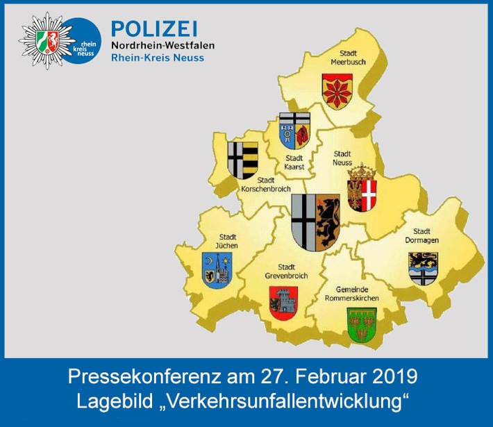 POL-NE: Einladung zur Pressekonferenz - Veröffentlichung der Verkehrsunfallstatistik 2018 für den Rhein-Kreis Neuss