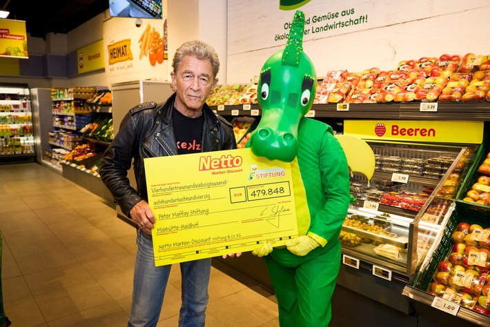 Partnerschaft für den guten Zweck: 479.848 Euro für Kinder in Not: Erfolgreiche Spendenaktion von Netto Marken-Discount und der Peter Maffay Stiftung