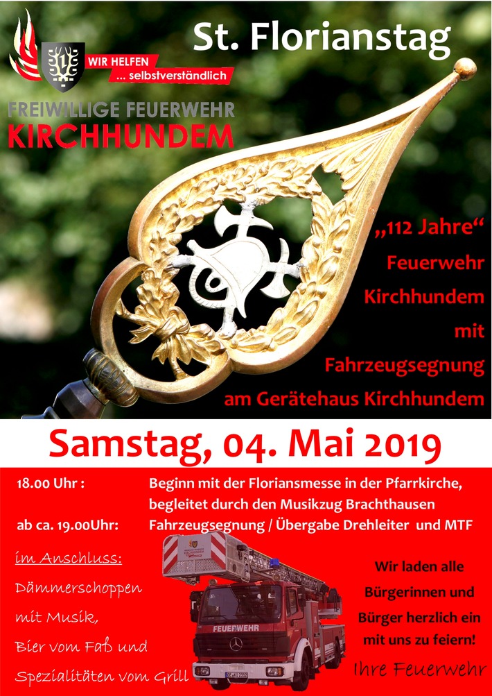 FW-OE: Florianstag mit Fahrzeugweihe in Kirchhundem