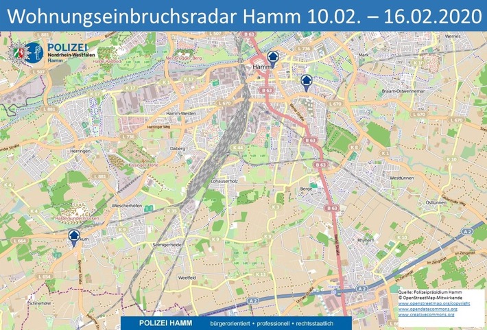 POL-HAM: Wohnungseinbruchs-Radar Hamm 10. bis 16.02.2020