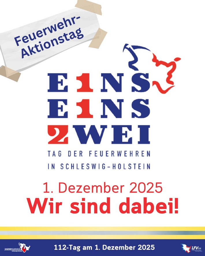 FW-LFVSH: Feuerwehren im Fokus: Landesweiter 112-Aktionstag in Schleswig-Holstein am Montag, den 1. Dezember