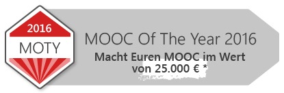 Wettbewerb - Der MOOC of the Year / Jetzt anmelden und mitmachen: Bewerbungsfrist läuft noch bis zum 16. August 2015