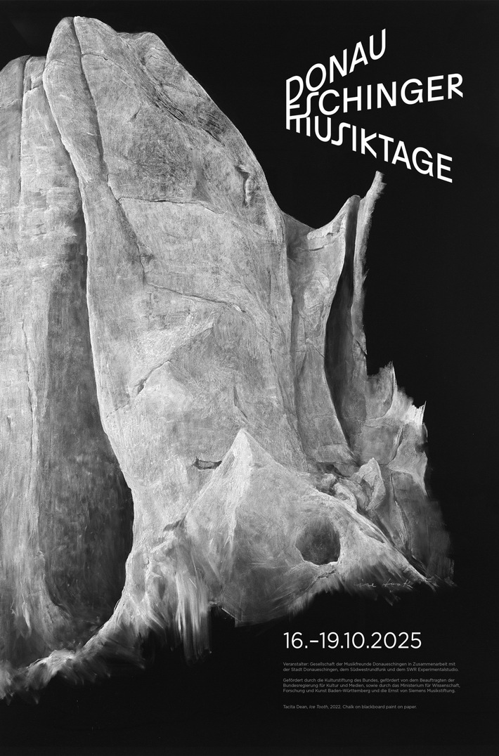 Donaueschinger Musiktage: Künstler:innenplakat von Tacita Dean / Limitierte signierte Auflage zugunsten der Gesellschaft der Musikfreunde Donaueschingen