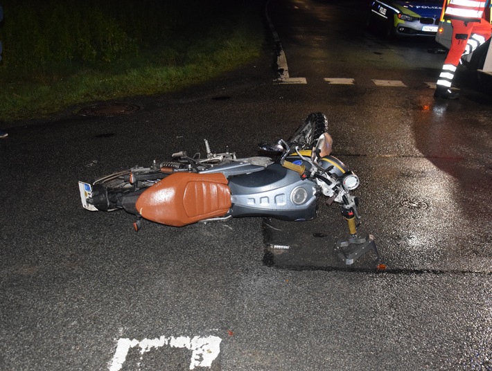 POL-HF: Motorradfahrer bei Unfall verletzt- Vorfahrtsregelung missachtet