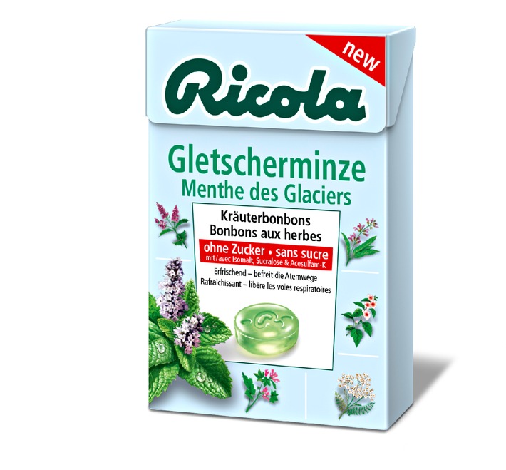 Erfrischend neu: Ricola Gletscherminze (BILD)