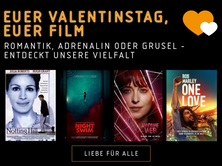 Liebe für Alle: Valentinstag bei CinemaxX!