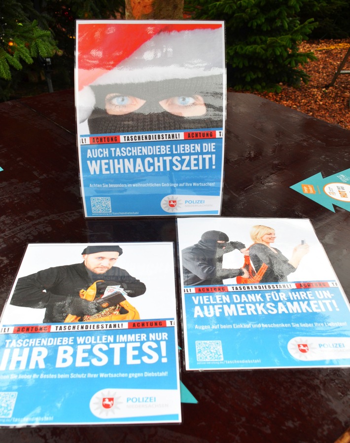 POL-STD: Polizei warnt vor Taschendiebstählen in der Vorweihnachtszeit - Plakataktion in Buxtehude