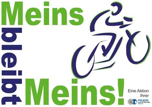 POL-MS: "Meins bleibt Meins!" - Die Fahrradregistrierungs-Kampagne des Polizeipräsidiums Münster