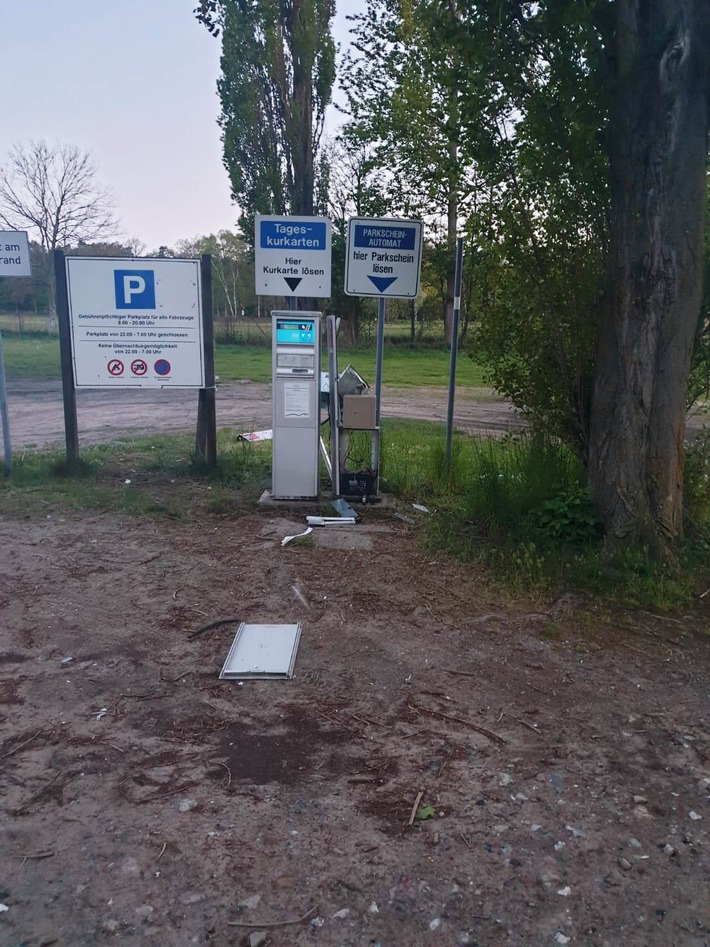 POL-NB: Zwei Tatverdächtige nach Sprengung eines Parkscheinautomaten gestellt