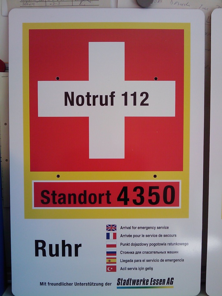 FW-E: Zwei Schilder des Ruhr-Standort-Informationssystemes (RUSIS) sind &quot;abhanden&quot; gekommen