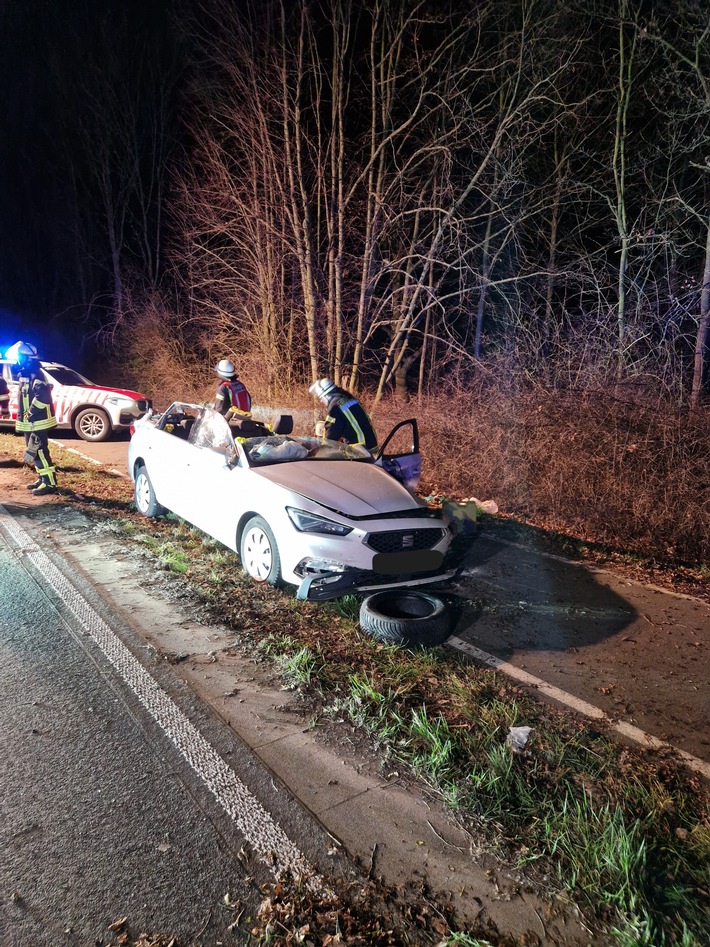 FW Düren: Verkehrsunfall am frühen Abend