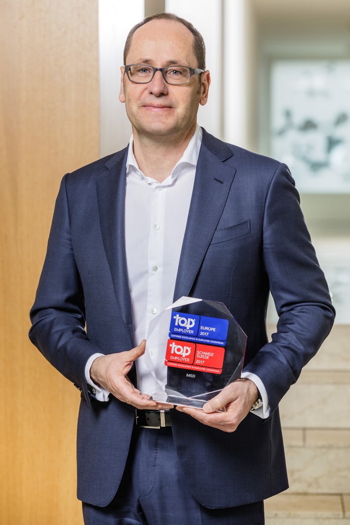 MSD "Top Employer Schweiz 2017" und "Top Employer Europe 2017"