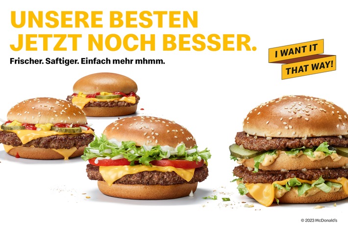 Unsere Besten jetzt noch besser: McDonald&#039;s verändert die Rezeptur des legendären Big Mac® und weiterer Produkte