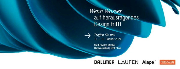 PASSAGEN 2024: Einladung zum Pressetermin mit Dallmer, Laufen und Alape