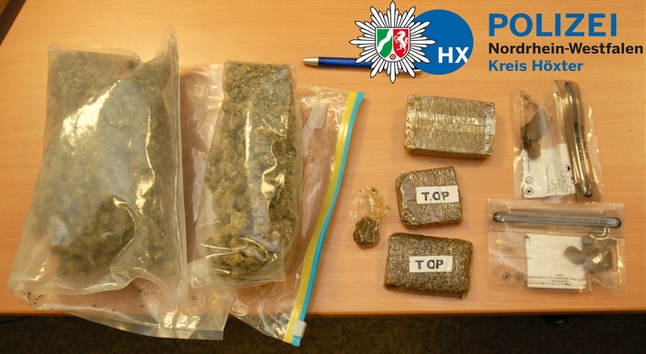 POL-HX: Mehr als 300 Gramm Marihuana bei Verkehrskontrolle entdeckt