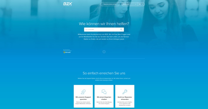 B2X wird Microsofts exklusiver Aftersales-Partner und betreibt weltweiten Kundenservice für Microsoft Lumia Smartphones und andere Mobiltelefone von Microsoft in mehr als 130 Ländern