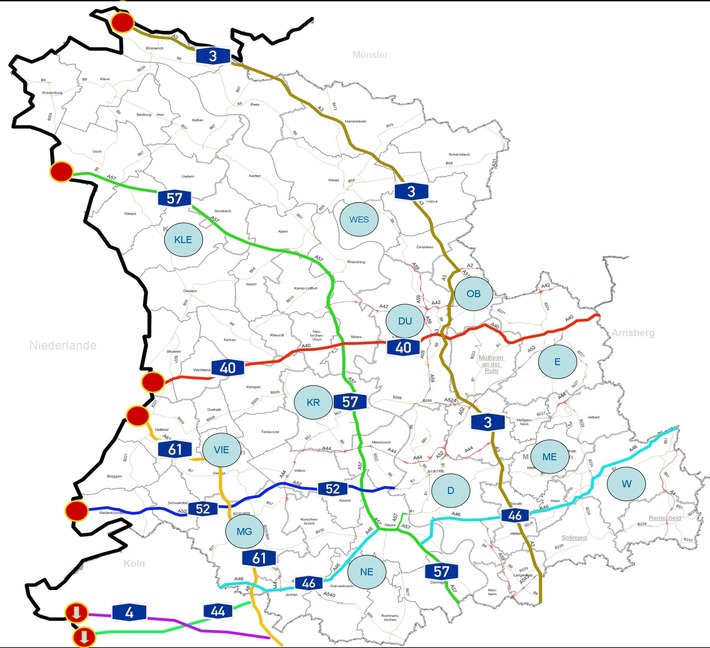 POL-D: Riegel vor! -  MOTIV -  Mobile Täter im Visier - Internationaler  Großeinsatz gegen organisierte Einbrecher- und Diebesbanden - Deutsche und Niederländische Polizisten riegeln Grenze ab