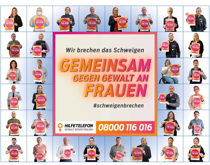 POL-D: Internationaler Tag gegen Gewalt an Frauen - "Wir brechen das Schweigen" - Polizei setzt Zeichen und macht auf Hilfsangebot aufmerksam