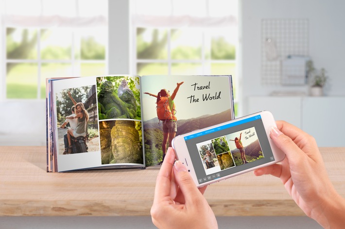 Die neue Pixum App erstellt Fotobücher schnell und einfach. Weiterer Text über ots und www.presseportal.de/nr/24663 / Die Verwendung dieses Bildes ist für redaktionelle Zwecke honorarfrei. Veröffentlichung bitte unter Quellenangabe: "obs/Pixum"