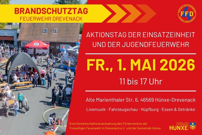 FW Hünxe: Brandschutztag der Einheit Drevenack am 1. Mai