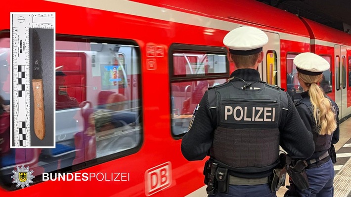 Bundespolizeidirektion München: 51-Jähriger verletzte bei Streit in der S-Bahn Unbekannten mit Küchenmesser - Bundespolizei sucht nach Geschädigten