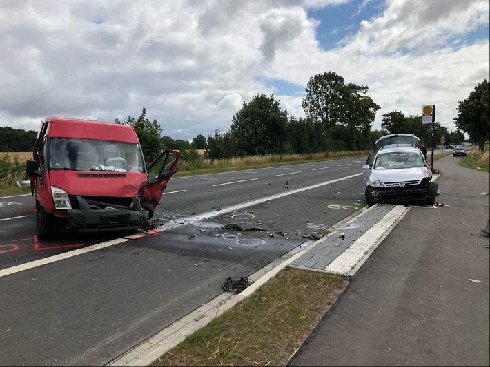 POL-COE: Ascheberg, B58/ Zwei Fahrzeuge zusammengestoßen, vier Verletzte