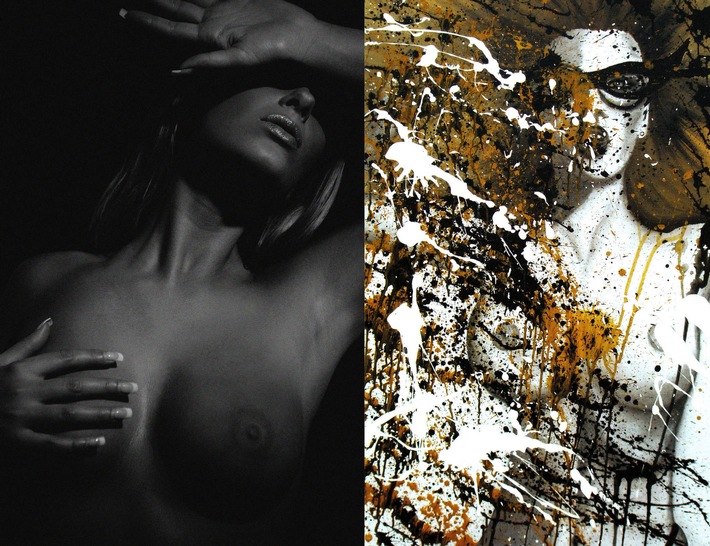 Kunstausstellung Dolly Buster und Manfred Baumann in Wien - "FINE NUDE ART" meets "COLOR CRASH"