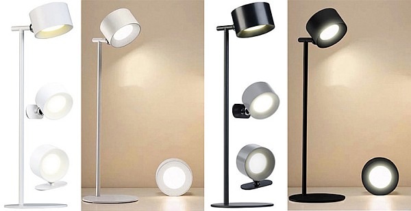 Wandlampe, Tischlampe oder Handleuchte: Lunartec 3in1-Akku-LED-Leuchte, 30 Std. Leuchtdauer, 243 lm, Aluminium, weiß/schwarz