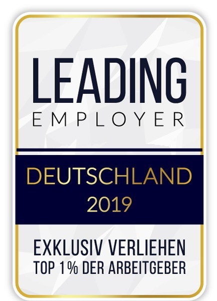 LEADING EMPLOYER Siegel. Weiterer Text über ots und www.presseportal.de/nr/129787 / Die Verwendung dieses Bildes ist für redaktionelle Zwecke honorarfrei. Veröffentlichung bitte unter Quellenangabe: "obs/LEADING EMPLOYERS/3.works GmbH"